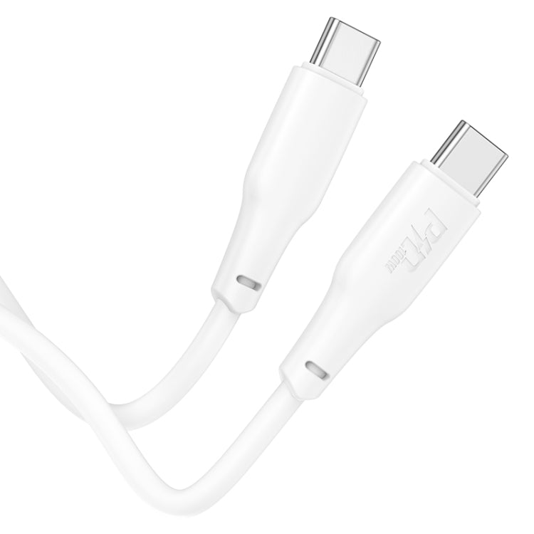 hoco X93 100W USB-C/Type-C to USB-C/Type-C Fast Charge Data Cable, Length:1m(White) -  by hoco | Online Shopping UK | buy2fix