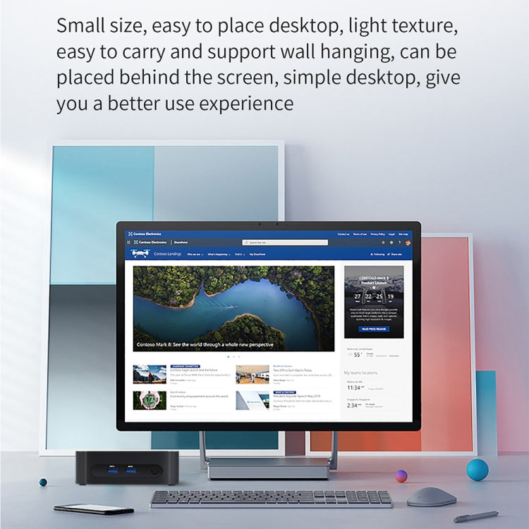 ZX03 Windows 11 Mini PC, Intel Alder Lake N95, Support Dual HDMI Output, Spec:8GB+256GB(EU Plug) -  by buy2fix | Online Shopping UK | buy2fix