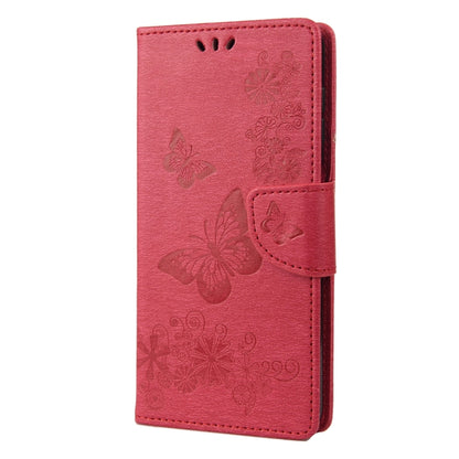 For Xiaomi Redmi Note 12 5G Global / Poco X5 5G Butterfly Embossed Horizontal Flip Leather Phone Case(Red) - Note 12 Cases by buy2fix | Online Shopping UK | buy2fix