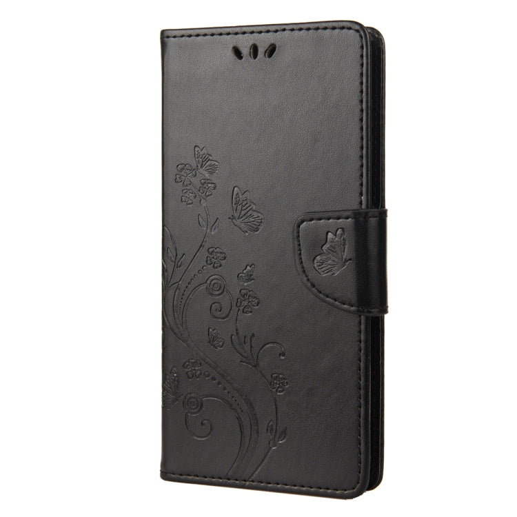 For Xiaomi Redmi Note 12 5G Global / Poco X5 5G Butterfly Flower Pattern Leather Phone Case(Black) - Note 12 Cases by buy2fix | Online Shopping UK | buy2fix