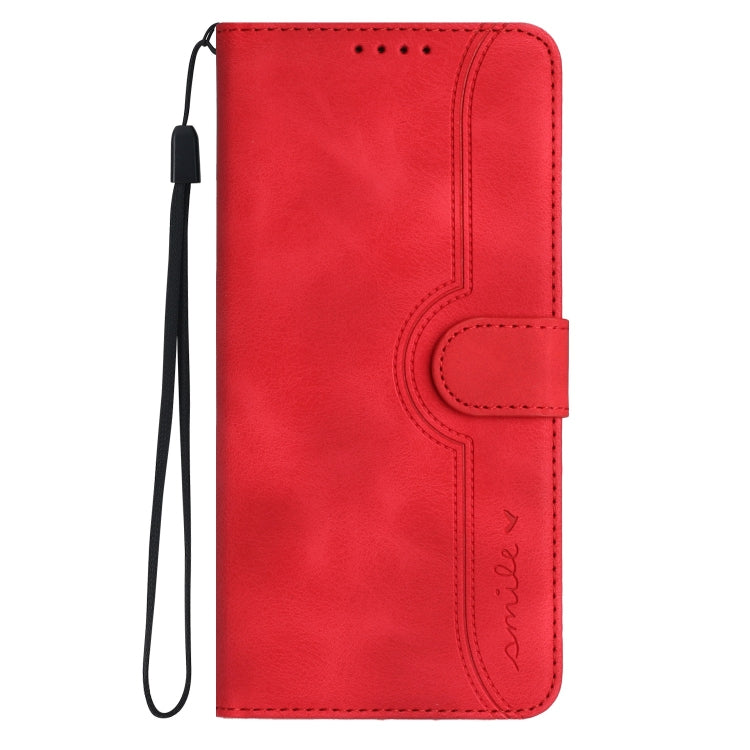 For Xiaomi Redmi Note 12 5G Heart Pattern Skin Feel Leather Phone Case(Red) - Note 12 Cases by buy2fix | Online Shopping UK | buy2fix