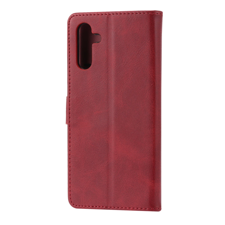 For Samsung Galaxy A34 5G Embossed Happy Cat Pattern Flip Leather Phone Case(Red) - Galaxy Phone Cases by buy2fix | Online Shopping UK | buy2fix