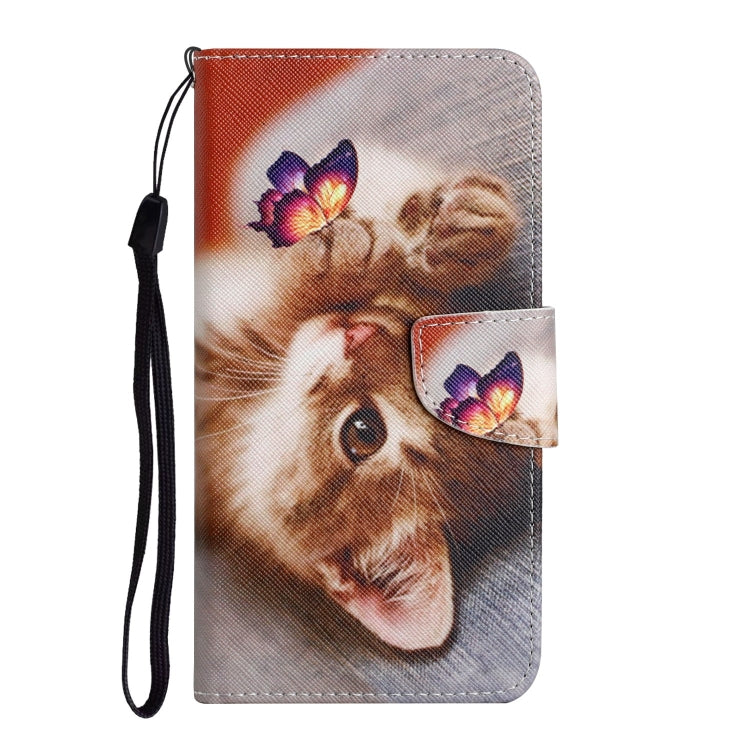 For Xiaomi Redmi 12C Colored Drawing Pattern Flip Leather Phone Case(Butterfly Cat) - Xiaomi Cases by buy2fix | Online Shopping UK | buy2fix