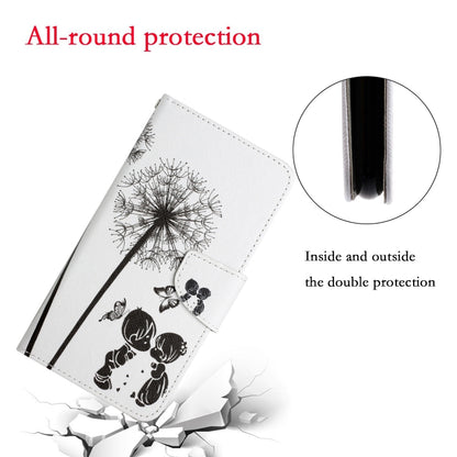 For Xiaomi Redmi Note 12 4G Global Colored Drawing Pattern Flip Leather Phone Case(Dandelion) - Note 12 Cases by buy2fix | Online Shopping UK | buy2fix