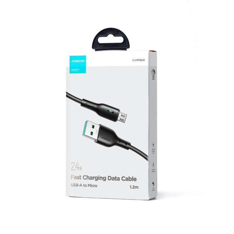 JOYROOM S-UM018A13 2.4A USB to Micro USB Fast Charging Data Cable, Length:1.2m(Black) -  by JOYROOM | Online Shopping UK | buy2fix