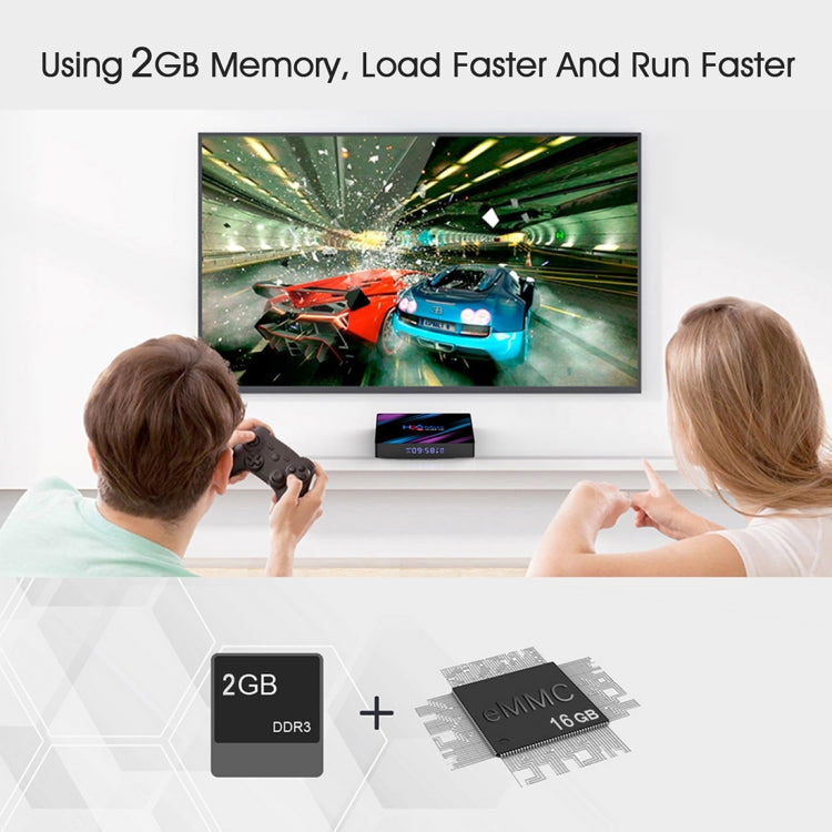 H96 Max-3318 4K Ultra HD Android TV Box with Remote Controller, Android 10.0, RK3318 Quad-Core 64bit Cortex-A53, 2GB+16GB, Support TF Card / USBx2 / AV / Ethernet, Plug Specification:AU Plug - Consumer Electronics by buy2fix | Online Shopping UK | buy2fix