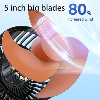 F622 Car Creative Folding Rotatable Double Head Electric Cooling Fan, Style:24V Cigarette Lighter - In Car by buy2fix | Online Shopping UK | buy2fix