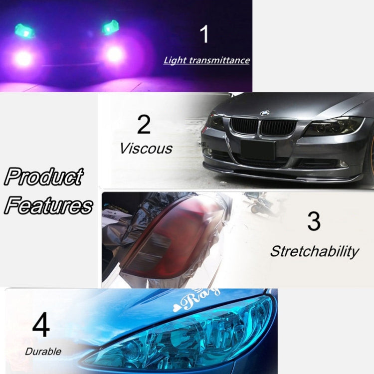 2pcs Car Headlight Protective Film Tail Light Film Motorcycle Fog Light Film, Size:30 x 100cm(Dark Blue) - In Car by buy2fix | Online Shopping UK | buy2fix