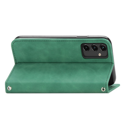 For Samsung Galaxy A14 5G Retro Skin Feel Magnetic Leather Phone Case(Green) - Galaxy Phone Cases by buy2fix | Online Shopping UK | buy2fix