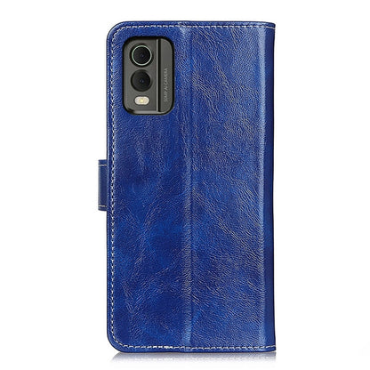 For Nokia C32 4G Retro Crazy Horse Texture Leather Phone Case(Blue) - Nokia Cases by buy2fix | Online Shopping UK | buy2fix