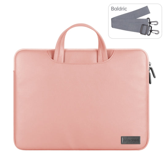 Waterproof PU Laptop Bag Inner Bag, Size:13 / 14 inch(Rose Gold) -  by buy2fix | Online Shopping UK | buy2fix