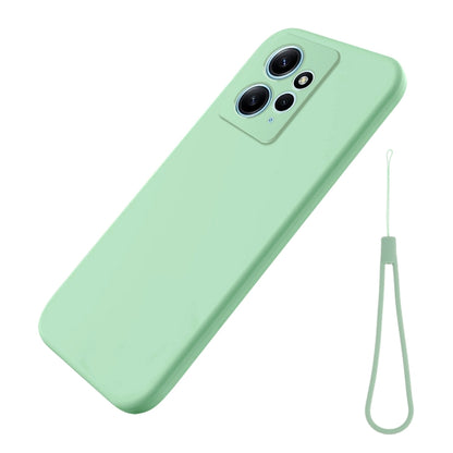 For Xiaomi Redmi Note 12 4G Global Pure Color Liquid Silicone Shockproof Phone Case(Green) - Note 12 Cases by buy2fix | Online Shopping UK | buy2fix