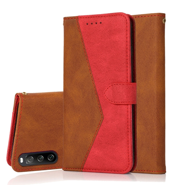 For Sony Xperia 10 V 2023 Dual-color Stitching Leather Phone Case(Brown Red) - Sony Cases by buy2fix | Online Shopping UK | buy2fix