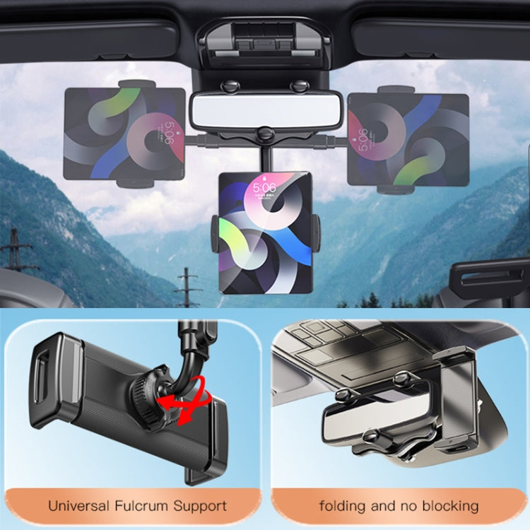 Yesido C196 Car Rearview Mirror Using Phone Holder(Black) -  by Yesido | Online Shopping UK | buy2fix
