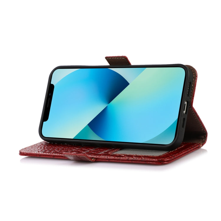 For Asus ROG Phone 7 Crocodile Top Layer Cowhide Leather Phone Case(Red) - ASUS Cases by buy2fix | Online Shopping UK | buy2fix