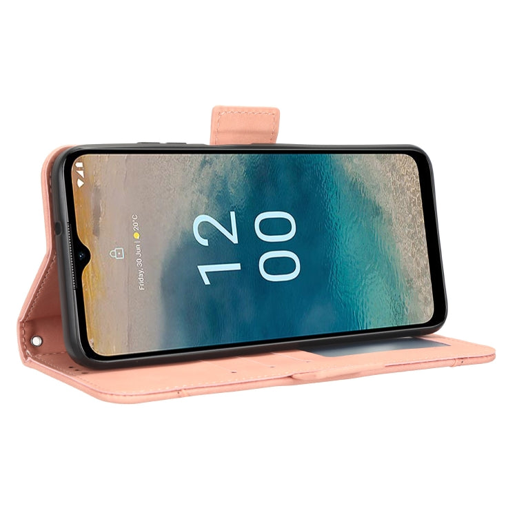For Nokia G22 4G Skin Feel Calf Texture Card Slots Leather Phone Case(Pink) - Nokia Cases by buy2fix | Online Shopping UK | buy2fix