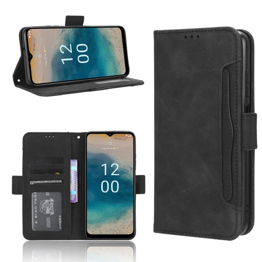 For Nokia G22 4G Skin Feel Calf Texture Card Slots Leather Phone Case(Black) - Nokia Cases by buy2fix | Online Shopping UK | buy2fix