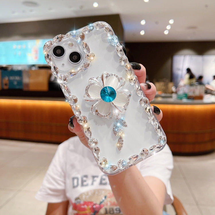 For iPhone 13 Sunflower Diamond Phone Case(Transparent) - iPhone 13 Cases by buy2fix | Online Shopping UK | buy2fix