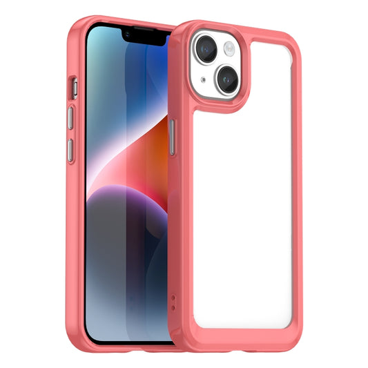 For iPhone 15 Plus Colorful Series Acrylic + TPU Phone Case(Red) - iPhone 15 Plus Cases by buy2fix | Online Shopping UK | buy2fix