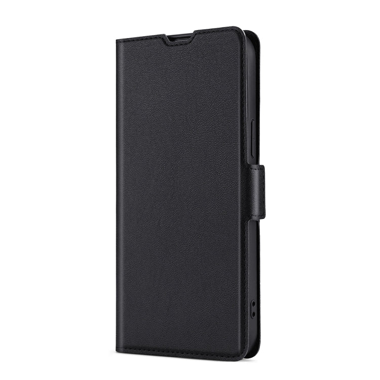 For Xiaomi Redmi Note 12 Turbo Ultra-thin Voltage Side Buckle Horizontal Flip Leather Phone Case(Black) - Xiaomi Cases by buy2fix | Online Shopping UK | buy2fix