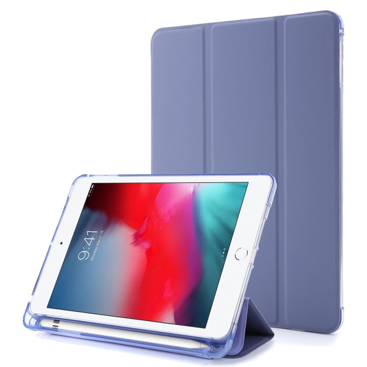 For iPad Mini 4 Airbag Horizontal Flip Leather Case with Three-fold Holder (Purple) - Apple Accessories by buy2fix | Online Shopping UK | buy2fix