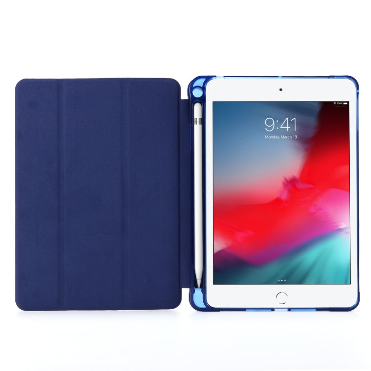 For iPad Mini 4 Airbag Horizontal Flip Leather Case with Three-fold Holder (Purple) - Apple Accessories by buy2fix | Online Shopping UK | buy2fix