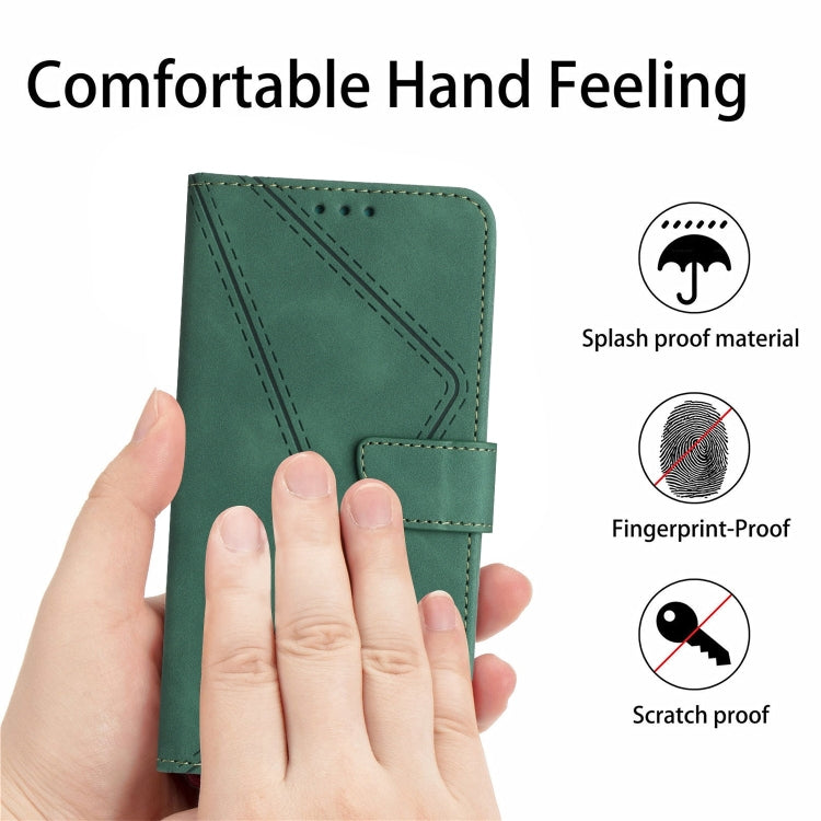 For Sony Xperia 5 III Stitching Embossed Leather Phone Case(Green) - Sony Cases by buy2fix | Online Shopping UK | buy2fix