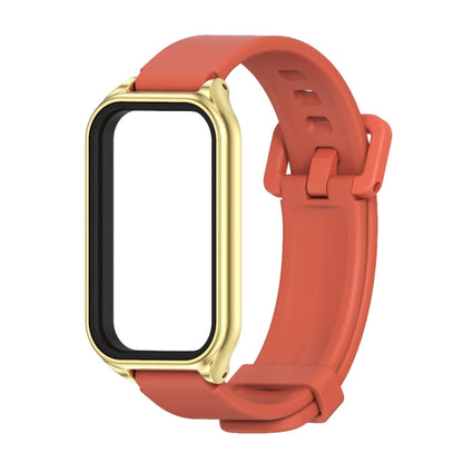 For Redmi Band 2 Mijobs Metal Shell Silicone Watch Band(Orange Gold) - Watch Bands by MIJOBS | Online Shopping UK | buy2fix