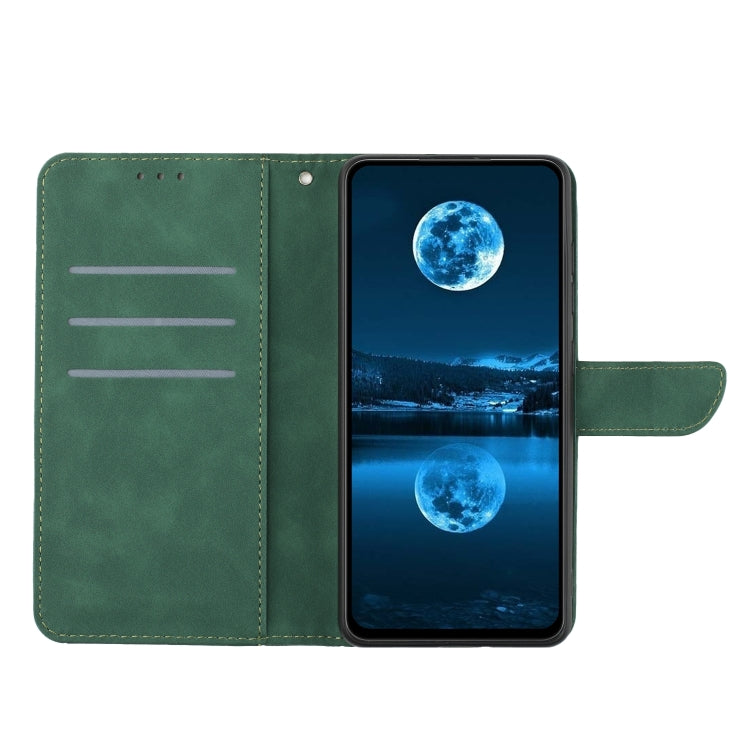 For Xiaomi 13 Stitching Embossed Leather Phone Case(Green) - 13 Cases by buy2fix | Online Shopping UK | buy2fix