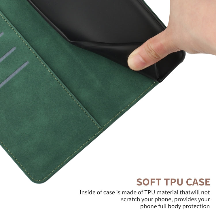 For Xiaomi Redmi 10C Stitching Embossed Leather Phone Case(Green) - Xiaomi Cases by buy2fix | Online Shopping UK | buy2fix