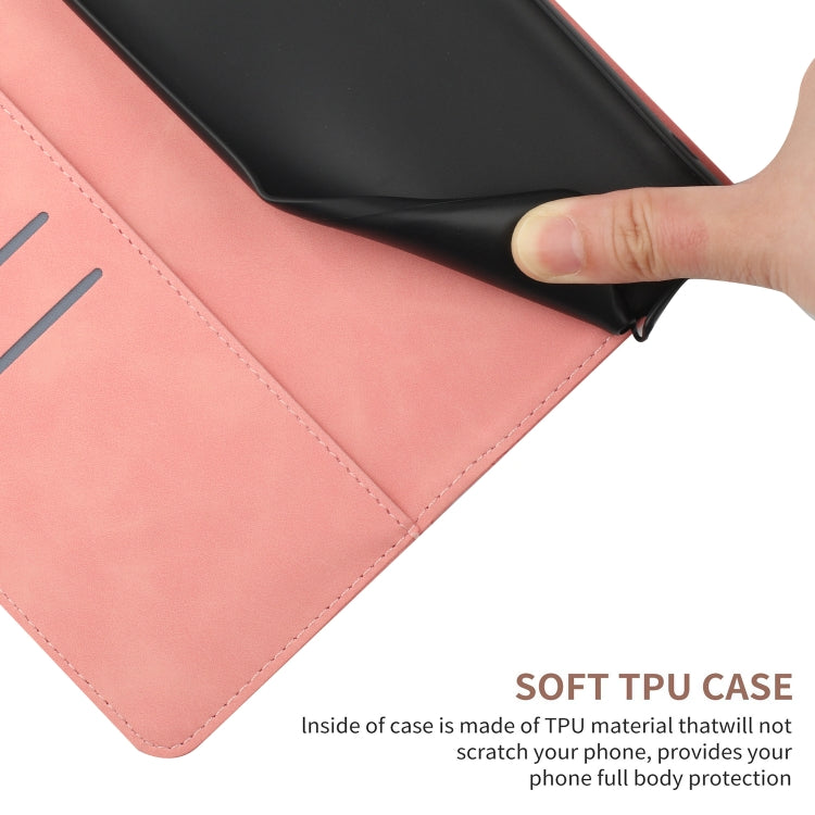 For Xiaomi Redmi 12 4G Global Stitching Embossed Leather Phone Case(Pink) - Xiaomi Cases by buy2fix | Online Shopping UK | buy2fix