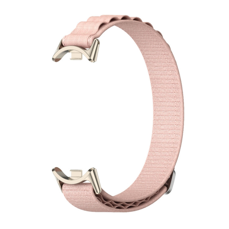 For Xiaomi Mi Band 8 / 9 / 9 NFC Mijobs Nylon Breathable Watch Band(Pink Light Gold) - Watch Bands by MIJOBS | Online Shopping UK | buy2fix