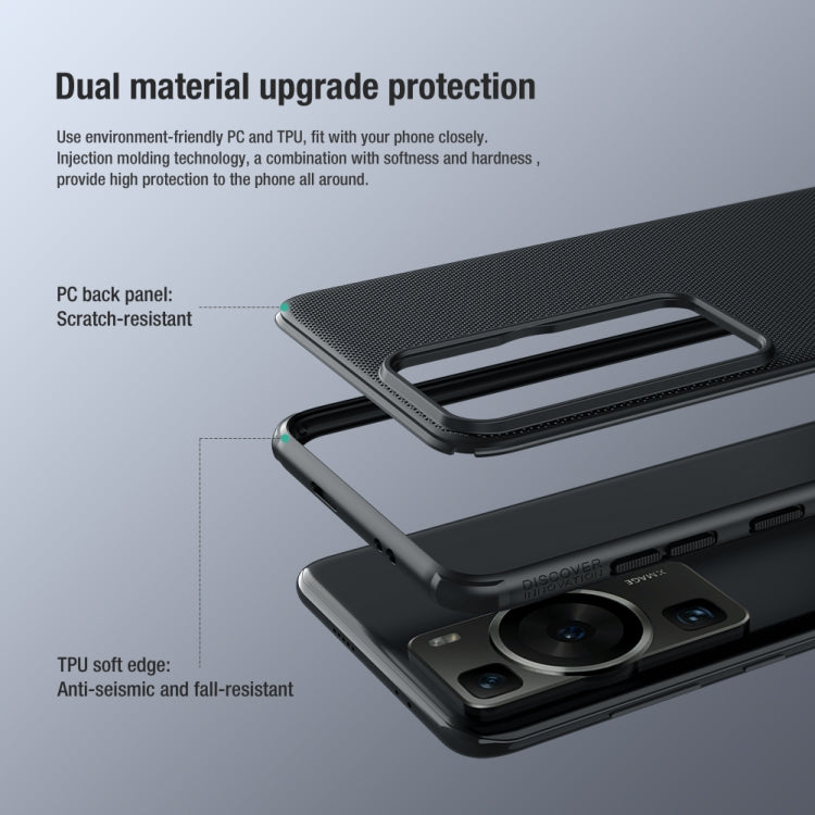 For Huawei P60 Pro / P60 NILLKIN Frosted Shield Pro PC + TPU Phone Case(Black) - Huawei Cases by NILLKIN | Online Shopping UK | buy2fix