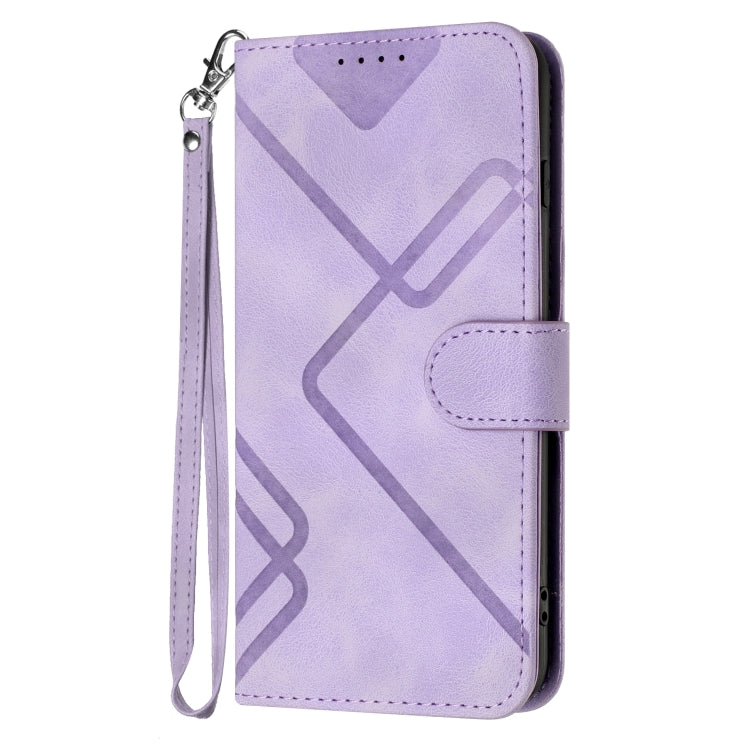 For Honor 20S Russia /20 lite Russia  Line Pattern Skin Feel Leather Phone Case(Light Purple) - Honor Cases by buy2fix | Online Shopping UK | buy2fix