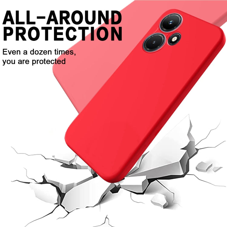 For Infinix Hot 30i Pure Color Liquid Silicone Shockproof Phone Case(Red) - Infinix Cases by buy2fix | Online Shopping UK | buy2fix