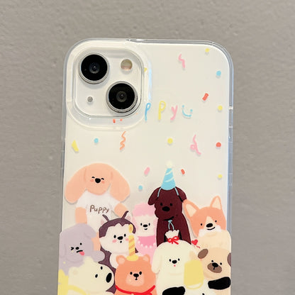 For iPhone 14 Pro Max IMD Cute Animal Pattern Phone Case(Dog) - iPhone 14 Pro Max Cases by buy2fix | Online Shopping UK | buy2fix