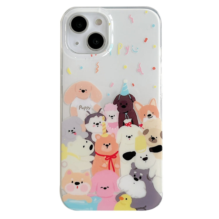 For iPhone 13 IMD Cute Animal Pattern Phone Case(Dog) - iPhone 13 Cases by buy2fix | Online Shopping UK | buy2fix