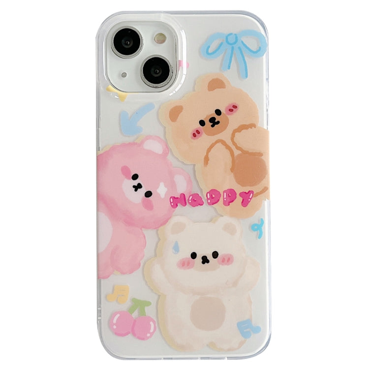 For iPhone 11 IMD Cute Animal Pattern Phone Case(Bear) - iPhone 11 Cases by buy2fix | Online Shopping UK | buy2fix