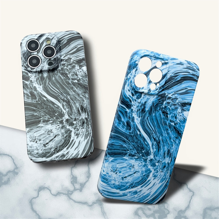 For iPhone 14 Plus Marble Pattern Phone Case(Black White) - iPhone 14 Plus Cases by buy2fix | Online Shopping UK | buy2fix