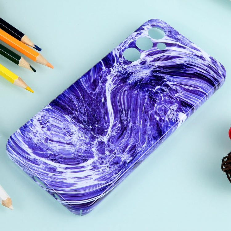 For Samsung Galaxy S22 Ultra 5G Marble Pattern Phone Case(Purple White) - Galaxy S22 Ultra 5G Cases by buy2fix | Online Shopping UK | buy2fix