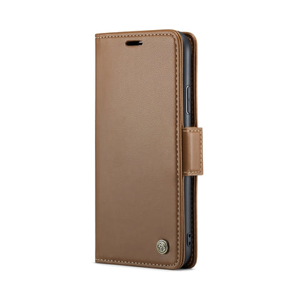 For iPhone 11 CaseMe 023 Butterfly Buckle Litchi Texture RFID Anti-theft Leather Phone Case(Brown) - iPhone 11 Cases by CaseMe | Online Shopping UK | buy2fix