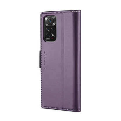 For Xiaomi Redmi Note 11 4G Global/Note 11S Global CaseMe 023 Butterfly Buckle Litchi Texture RFID Anti-theft Leather Phone Case(Pearly Purple) - Xiaomi Cases by CaseMe | Online Shopping UK | buy2fix