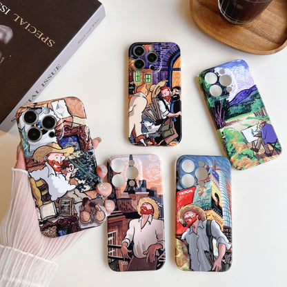 For iPhone 11 Precise Hole Oil Painting Pattern PC Phone Case(Tobacco Pipe) - iPhone 11 Cases by buy2fix | Online Shopping UK | buy2fix