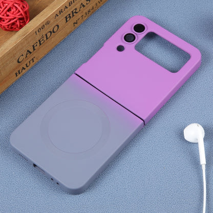 For Samsung Galaxy Z Flip4 Liquid TPU Silicone Gradient MagSafe Phone Case(Purple Grey) - Galaxy Z Flip4 5G Cases by buy2fix | Online Shopping UK | buy2fix