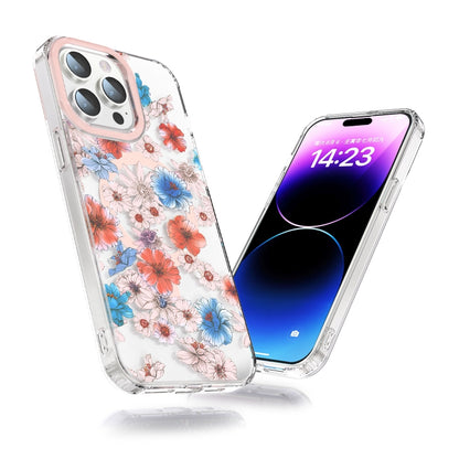 For iPhone 11 MagSafe Magnetic TPU Phone Case(White Blue Flower) - iPhone 11 Cases by buy2fix | Online Shopping UK | buy2fix