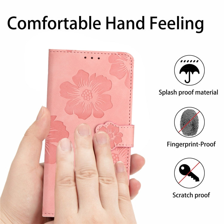 For Xiaomi Redmi Note 12 Pro 5G Flower Embossing Pattern Leather Phone Case(Pink) - Note 12 Pro Cases by buy2fix | Online Shopping UK | buy2fix