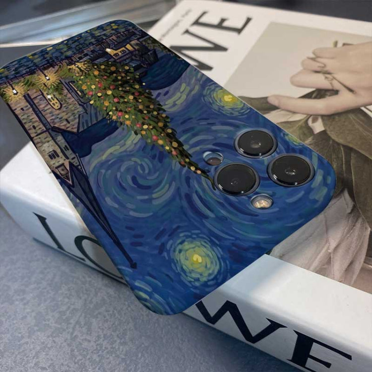 For iPhone 11 Pro Max Precise Hole Oil Painting Pattern PC Phone Case(Boating) - iPhone 11 Pro Max Cases by buy2fix | Online Shopping UK | buy2fix