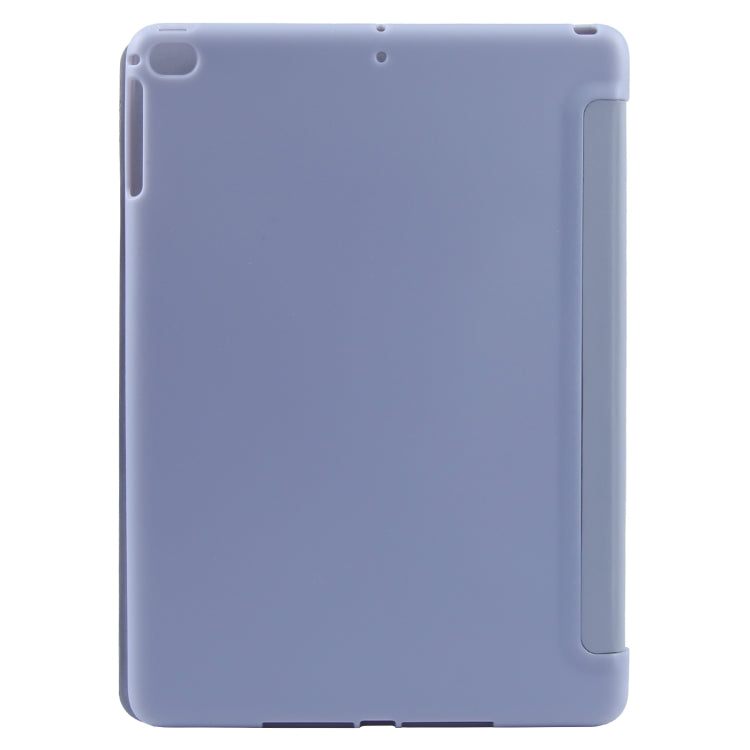 For iPad 9.7 2018 & 2017 / Air / Air2 GEBEI 3-folding Holder Shockproof Flip Leather Tablet Case(Light Purple) - iPad 9.7 (2018) & (2017) Cases by GEBEI | Online Shopping UK | buy2fix