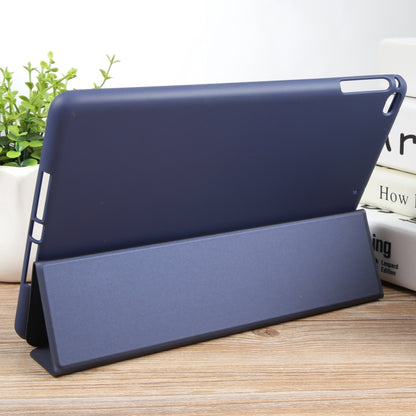 For iPad 9.7 2018 & 2017 / Air / Air2 GEBEI 3-folding Holder Shockproof Flip Leather Tablet Case(Dark Blue) - iPad 9.7 (2018) & (2017) Cases by GEBEI | Online Shopping UK | buy2fix