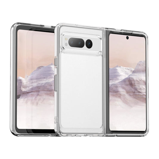 For Google Pixel Fold Colorful Series Acrylic + TPU Phone Case(Transparent) - Google Cases by buy2fix | Online Shopping UK | buy2fix